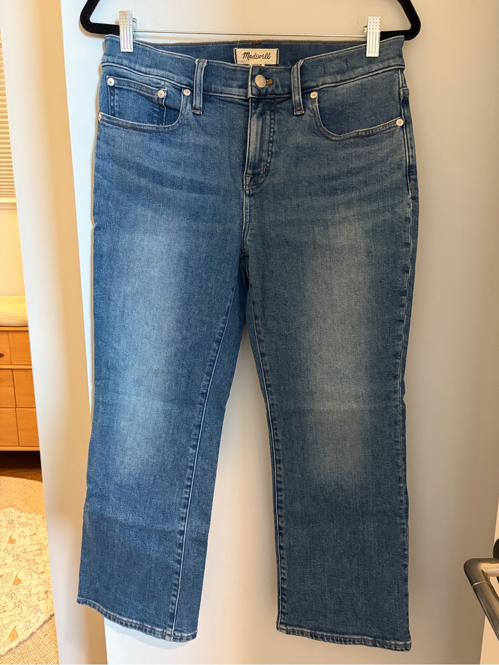 Madewell Light Blue Cropped Straight Jeans